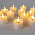 48 Pack Flameless LED Timer Tea Lights - Flickering Votive Candles for Christmas Halloween Parties