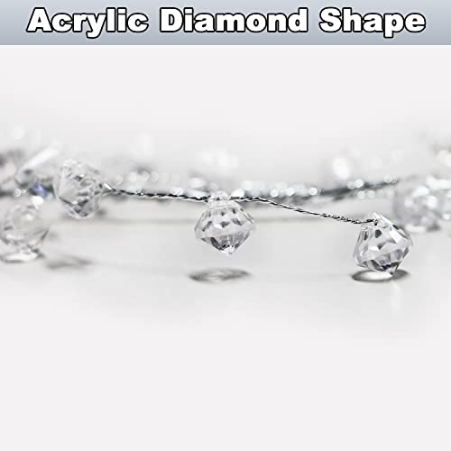 Christmas Garland 20 FT Crystal Diamond Ice Wire with Variations - Indoor Holiday Decor