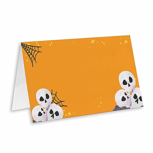 Halloween Table Place Cards Set - 25 Tent Style Food Labels - Halloween / Halloween Table Place Card 01