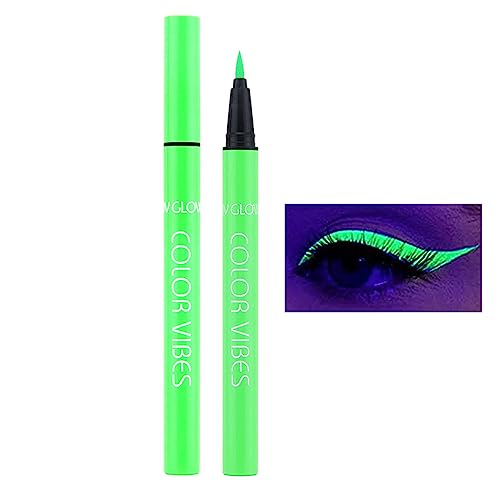 UV Glow Neon Green Liquid Eyeliner - Matte Waterproof Long Lasting Eye Pen