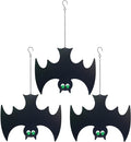 Halloween Hanging Bat Decorations with Glowing Eyes - Spooky Outdoor & Indoor Décor