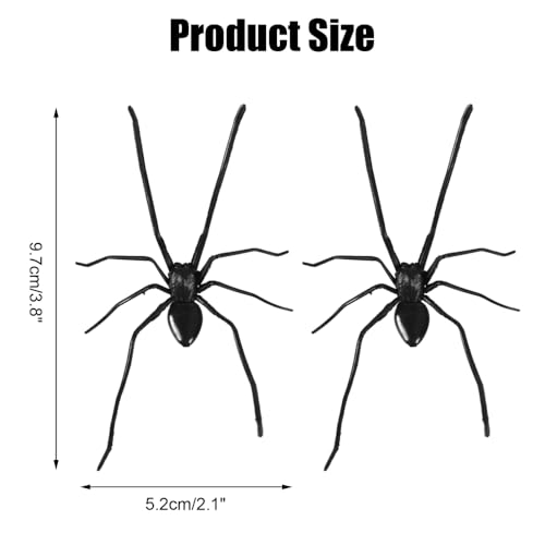 Black Spider Refrigerator Magnet 2PCS Halloween Office Decor Pranks