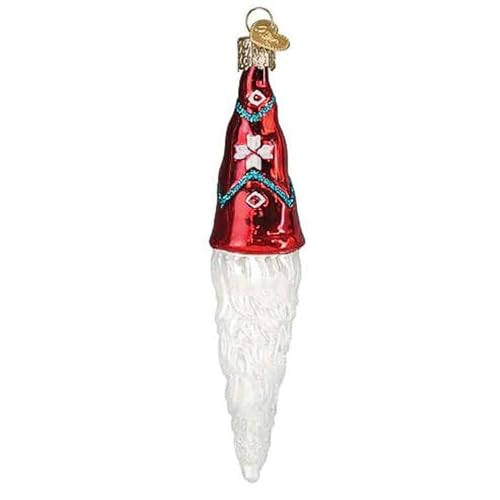 Handcrafted Glass Christmas Gnome Ornament - Festive Holiday Decor