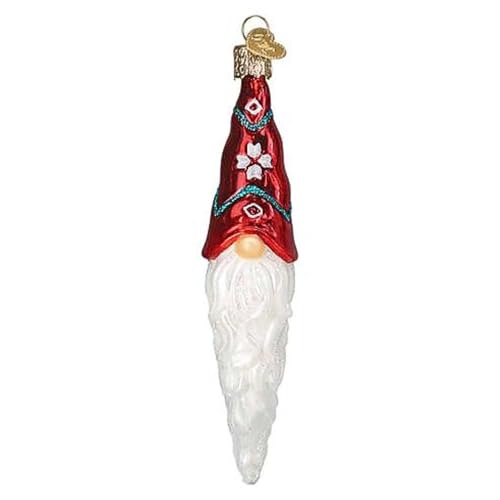 Handcrafted Glass Christmas Gnome Ornament - Festive Holiday Decor