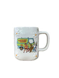 Mystery Machine Ceramic Mug - Scooby Doo Coffee Tea Cup with Daisy Embellishments - Mystery Team Variation