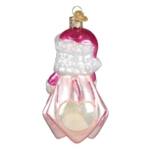 Baby Girl First Christmas Santa Lovey Glass Ornament - Handcrafted Holiday Keepsake