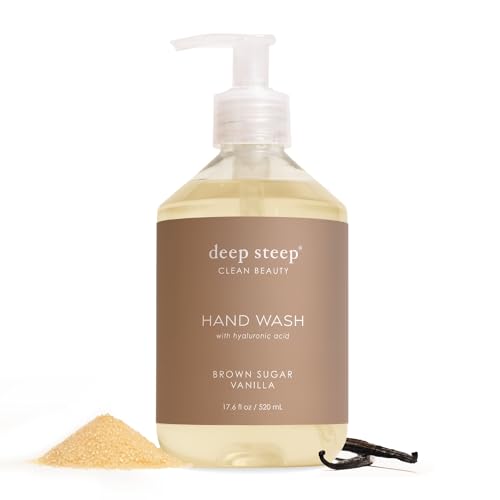 Deep Steep Liquid Hand Wash - Brown Sugar Vanilla with Hyaluronic Acid 17.6oz