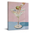 Martini Cocktail Wall Art Canvas - Wine 15 Variation for Bar & Drink Decor