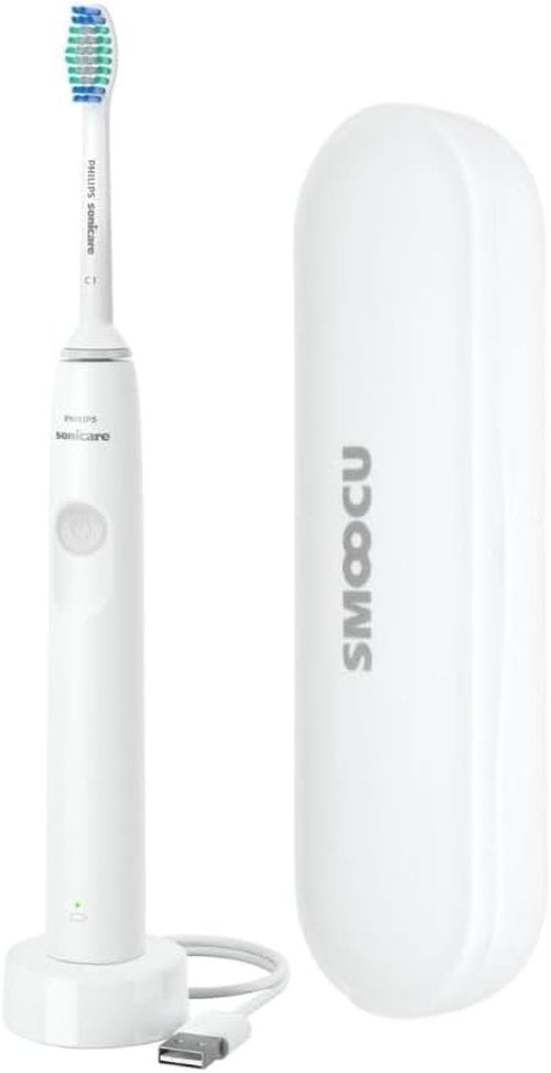 Philips Sonicare Rechargeable Toothbrush - DailyClean with SmartTimer & QuadPacer | Includes Smoocu Case