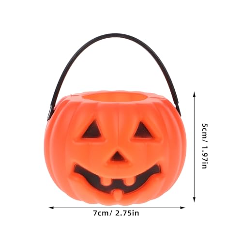Mini Halloween Candy Buckets Set - Assorted Ghost, Pumpkin, Skull & Witch Styles