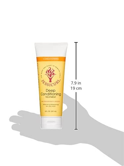 Jessicurl Deep Conditioning Treatment - Fragrance-Free 8 Fl Oz | Nourishing Anti-Frizz Hair Mask for Curly Hair