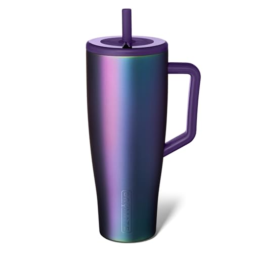 40oz Leakproof Insulated Water Bottle Tumbler with Handle & Straw - Dark Aura