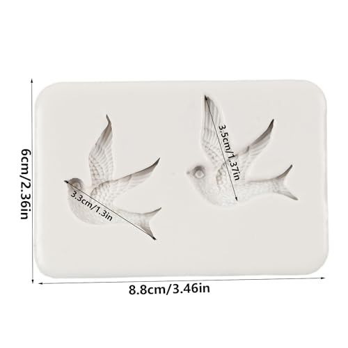 Bird Silicone Mold for Cake Decorating Chocolate Fondant - Style C