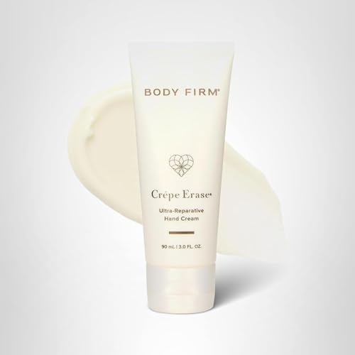 BODY FIRM Crepe Erase Hand Repair Treatment, Anti-Aging Hand Treatment, Lotion with Moisturizing Shea Butter, Vitamin E and Squalane for Cracked, Dry Hands, Supports Wrinkle on Hands, 3 fl oz