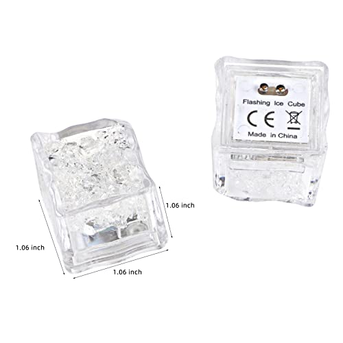 96 Pack Multi-Color Waterproof LED Ice Cubes - Light Up Drink Decor - Party & Wedding