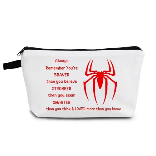 Spider Print Small Cosmetic Bag - Durable Makeup & Toiletry Organizer - Variation Spider 01