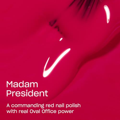 OPI Madam President Nail Lacquer - Opaque Dark Red, Long-Lasting, Chip Resistant