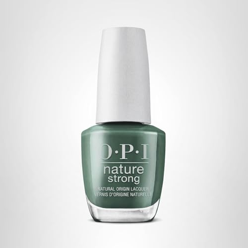 OPI Nature Strong Leaf by Example | Opaque Dark Green Crème Natural Origin Nail Polish | Plant Based, Vegan, Cruelty Free