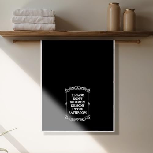 Gothic Witchy Hand Towels - Spooky Bathroom Decor 16x24 Inch