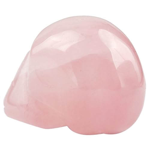Pink Rose Quartz Crystal Skull Mini Figurines Set of 6 for Healing & Decor