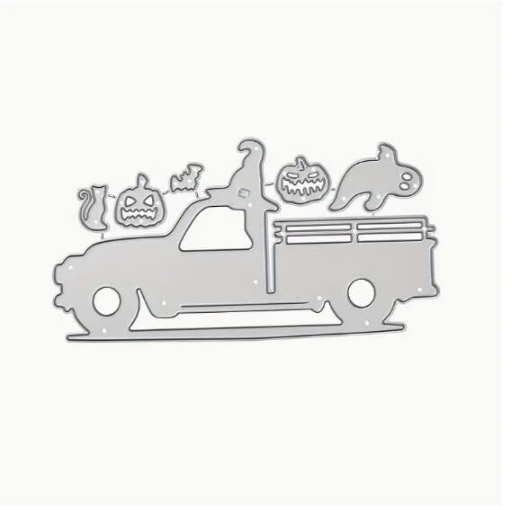 Halloween Pumpkin Car Metal Die Cuts for Scrapbooking & Card Making