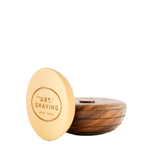 The Art of Shaving Shave Soap with Reusable Wooden Bowl – Rich Lather Restores Hydration & Protects Against Razor Burn & Post-Shave Irritation – Dermatologist-Reviewed – Sandalwood, 3.3 oz