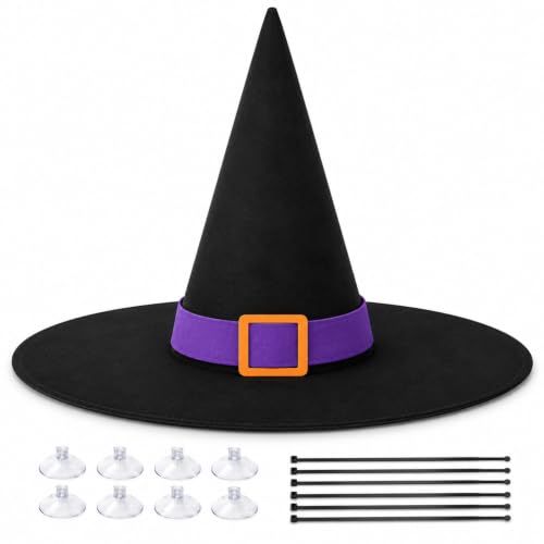 Halloween Witch Hat Car Decoration Set for Golf Carts & Trucks
