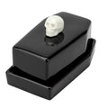 Gothic Skull Ceramic Butter Dish with Lid - Halloween & Horror Decor