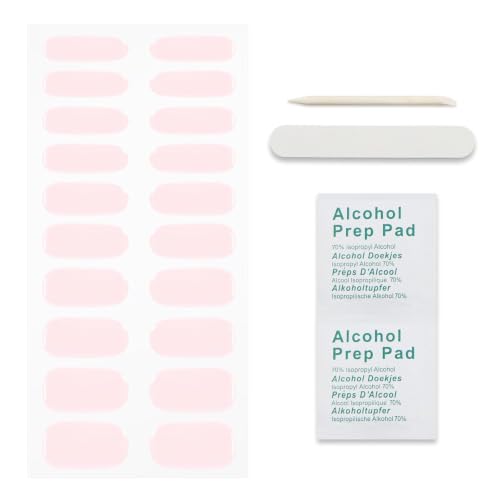 Pink Semi Cured Gel Nail Sticker Wraps - Cream Pink Variation