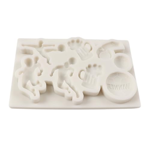 Football Theme Fondant Mold - Silicone Cake Decorating & Crafting Tool - Style A