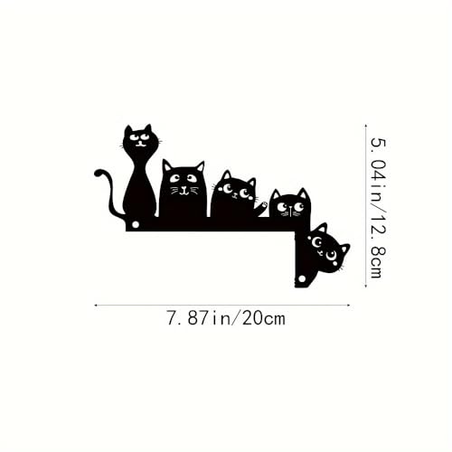 Cats Metal Wall Decor Door Frame - Indoor Outdoor Cat Lover Gift