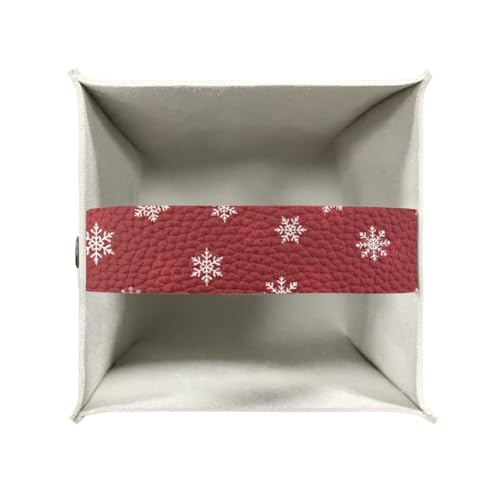 Christmas Snowman Family Tissue Box Cover - Snowflake Design, Decorative Cube for Home & Office