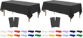 Black Plastic Tablecloths - 54 x 108 Inch Rectangle Disposable Pack of 2 - For Party Events & Dining - Variation: Black / Rectangle (4 Pack)