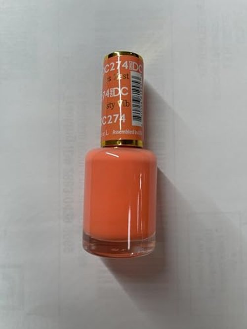 DND DC Gel Polish Set, Orange Collection, UV/LED GelPolish and Air Dry Nail Lacquer, Matching Chip-Free Polish Duo, 0.5 Fl Oz Each