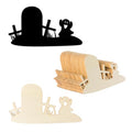 Unfinished Wooden Tombstone Cross Decor Set for Halloween & Holiday Parties - 20 Pcs