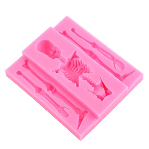 Halloween Skull Silicone Fondant Mold for Cake Decorating and Candy Making