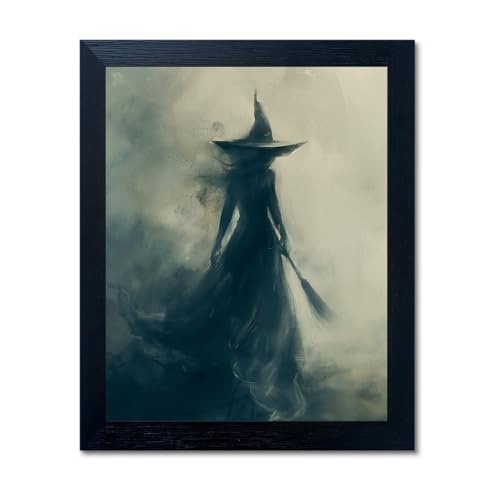 Gothic Witch Canvas Wall Art - Halloween Poster Print - 20x16 Variation