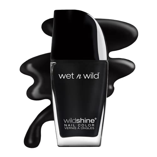 Black Crème Nail Polish - Wet n Wild Wild Shine 0.41 Fl Oz