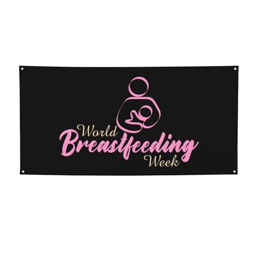 Breastfeeding Week Awareness Banner - Holiday Party & Home Decor, Black, Medium