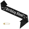 Gothic Birthday Sash with Bats - Spooky Halloween Party Accessory