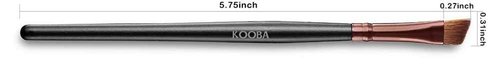 OWLFAVO Makeup Angle Eyeliner Kabuki Brush 2 Pcs - Portable Eye Powder Foundation Brush, Beauty Cosmetic Tool for Professional and Travel, Pack of 2