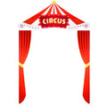 Carnival Party Decorations Set with Circus Tent Awning and Red White Banners