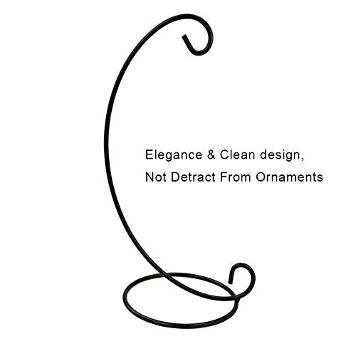Christmas Ornament Display Stands 9in Pack of 10 Black Iron Hanging Racks for Holiday Decorations