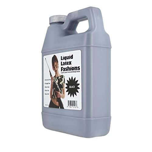 Liquid Latex Body Paint - Black, Ammonia-Free, Easy Removal for Cosplay & Makeup