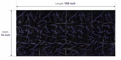 Demon Hunters Birthday Party Tablecloth - Black, Iridescent K-pop Decor, 108x54 Inches