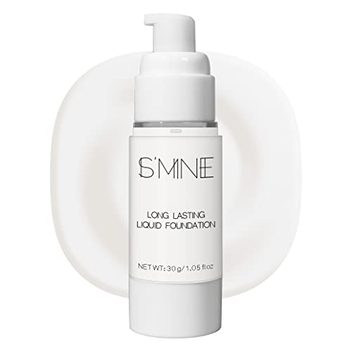 White Liquid Foundation Makeup with Flat Top Kabuki Brush - Face & Body