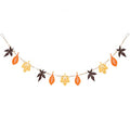 Fall Leaf Garland with Wood Beads - Rustic Thanksgiving Fall Decor