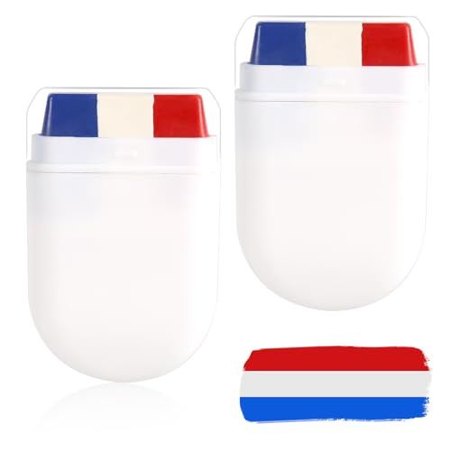 Patriotic Face Paint Sticks 2-Pack for 4th of July Sports Events & Parties