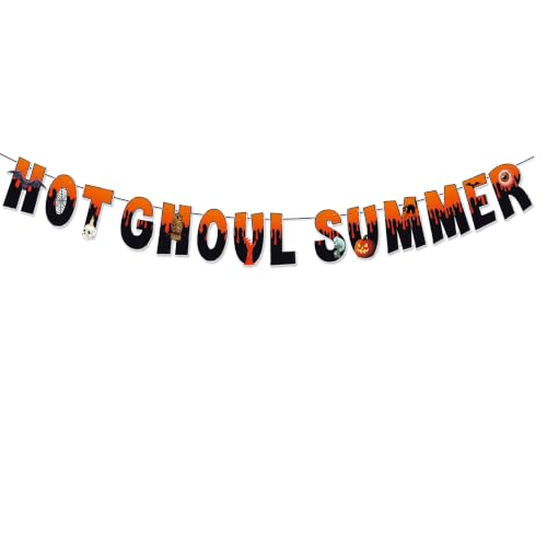 Summer Halloween Banner - Ghoul Summer Party Decor for Pool & Backyard