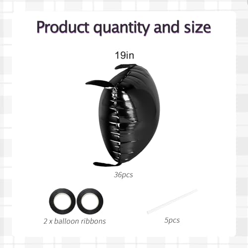 Black Square Foil Balloon Wall Kit - 36pcs Backdrop for Celebrations & Events - Variation: Black